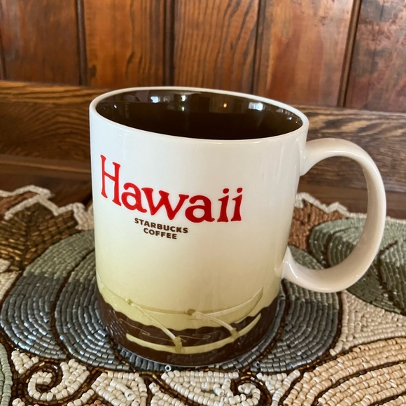 HAWAII STARBUCKS COFFEE CUP SERIES 4” x 3 1/2” 16 oz. BROWN INSIDE. LIKE NEW!! - Picture 2 of 4